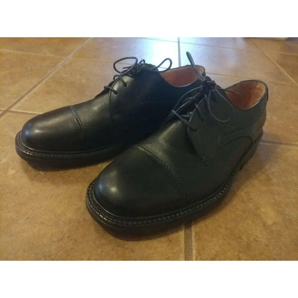 NEW Mens Bostonian Classics 29063 First Flex Cap Toe Dress Shoes Black Size 9 M